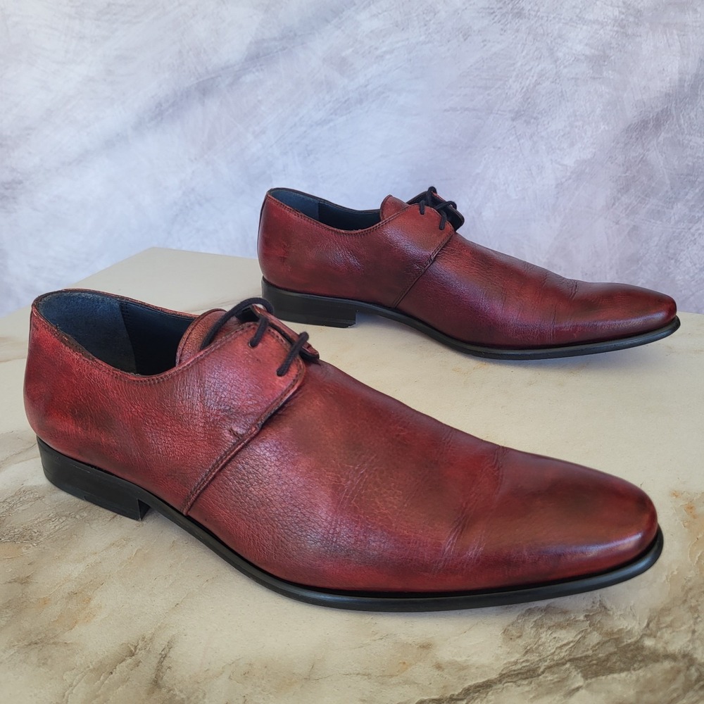 Belvedere Studio Size 8.5 Cherry RED DEER Derby Men's